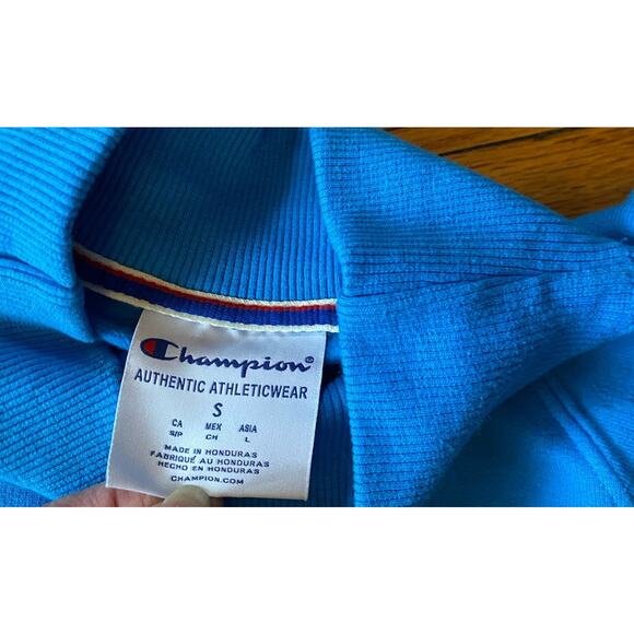 Champion Athletic Mock Neck Sweatshirt Women’s Small Blue - Picture 2 of 7